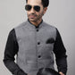 Even Apparels Men's Grey Pure Wool Nehru Jacket | Swadesiicart