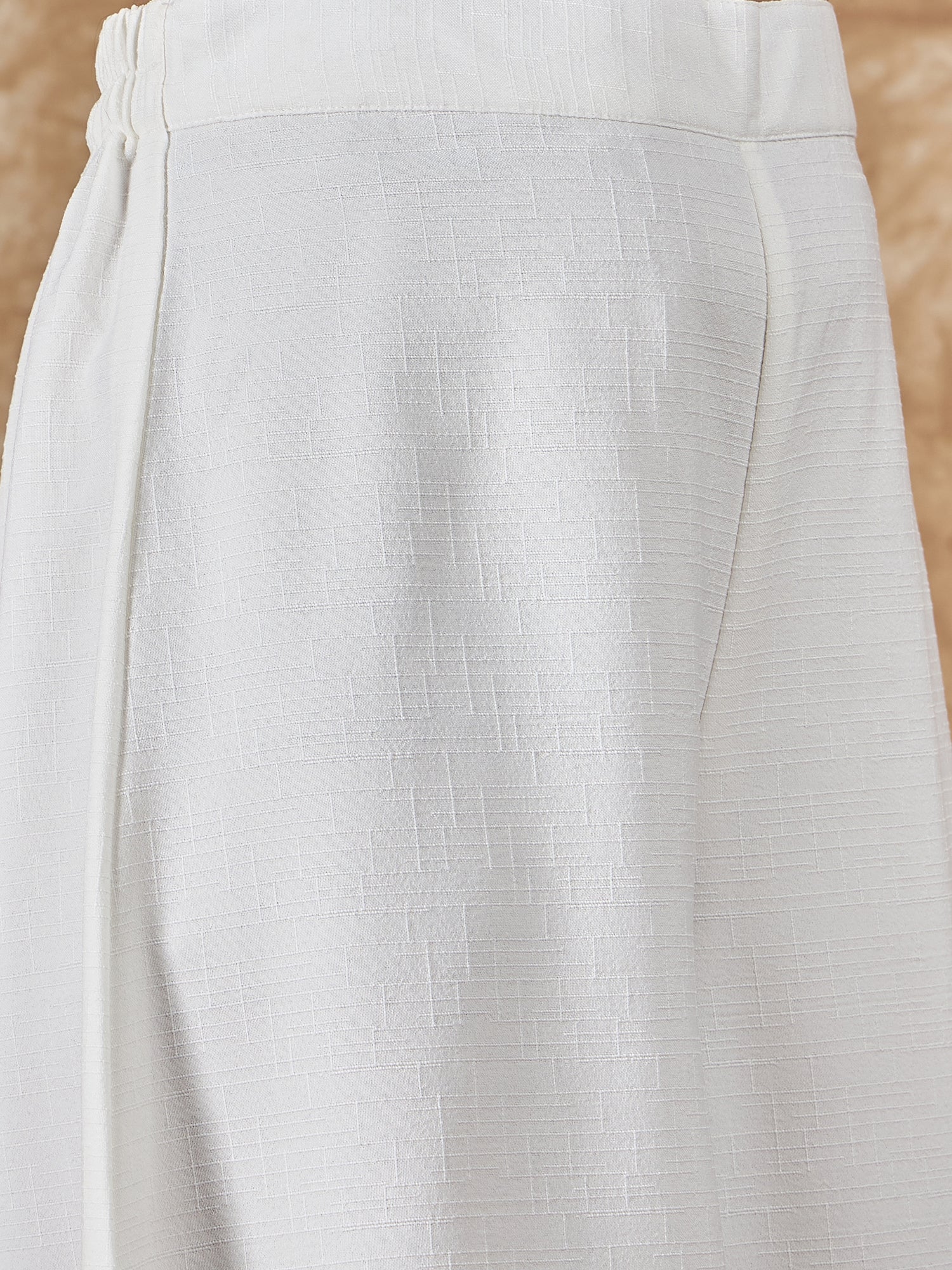InWeave Light Yellow V Neck Aline Kurta Set - Swadesiicart