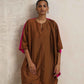 trueBrowns Brown Silk Co-ord Set - Swadesiicart