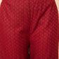 InWeave Women's Carmine Maroon Lace Work Double Layer Sharara Set - Swadesiicart