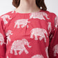 InWeave Red Elephant Top - Swadesiicart