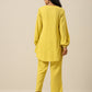 trueBrowns Lime Slub Textured Short Co-Ord Set - Swadesiicart