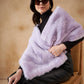 InWeave Women's Mauve Fur Cape - Swadesiicart