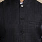 Even Apparels Men's Blue Mandarin Collar Waistcoat | Swadesiicart