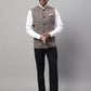 Even Apparels Men's Beige Pure Wool Nehru Jacket | Swadesiicart