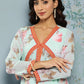 Ahalyaa Floral Printed Empire Kurta With Trousers | Swadesiicart