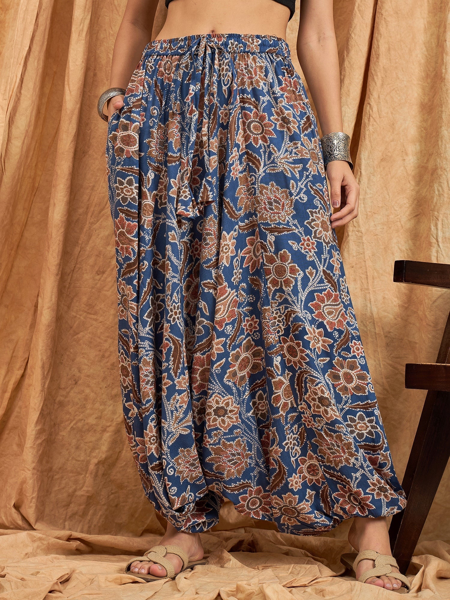 InWeave Indigo Big Jaal Harem Pant - Swadesiicart
