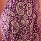 InWeave Dusty Mauve Paisley Round Neck Kurta Short Palazzo Set - Swadesiicart