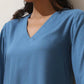 trueBrowns Blue Viscose Kurta Pant Set | Swadesiicart