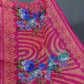 Shades of Hot Pink Colour Floral Design Semi Chanderi Saree By Gayathri Reddy Designer Studio | Swadesiicart