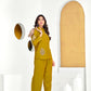 BulBul Saroj Mustard Chanderi Co-Ord Set - Swadesiicart