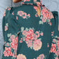 Ahalyaa Floral Print Puff Sleeves Tie-Up Neck Crepe Ethnic Gown With Cut-Out Detail | Swadesiicart