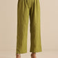 trueBrowns Green Dobby Sleeveless Co-Ord Set - Swadesiicart