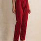 trueBrowns Red Kashmiri Woollen Jacket 3pc Set | Swadesiicart