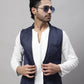 Even Apparels Men's Blue Nehru Jacket With Welt Pockets | Swadesiicart