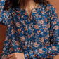 trueBrowns Blue Print Kurta Co-ord Set - Swadesiicart