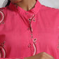 trueBrowns Pink Cotton Print Kurta Co-ord Set - Swadesiicart