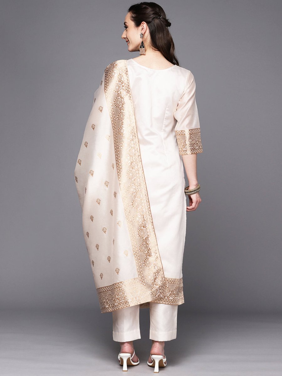 Ahalyaa Woven Design Ethnic Motifs Unstitched Dress Material | Swadesiicart