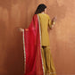 trueBrowns Gold Tissue Sharara Dupatta Set | Swadesiicart