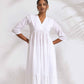 trueBrowns White Cotton Schiffli Flared Anarkali Kurta Set | Swadesiicart