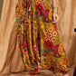 InWeave Mustard Multi Flower Harem Pant - Swadesiicart