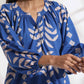trueBrowns Blue Cotton Print Dress | Swadesiicart