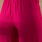 InWeave Women's Magenta Emb Assymetrical Kurta Pant Set - Swadesiicart