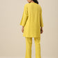 trueBrowns Lime Slub Texture Relax Fit Co-Ord Set - Swadesiicart