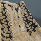 Black And Khaki Combo Colour Pichwai Print Crocia Mulmul Cotton Saree By Gayathri Reddy Designer Studio | Swadesiicart