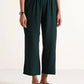 trueBrowns Dark Green Sleeveless Flared Kurta Pant Set | Swadesiicart