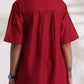 trueBrowns Maroon Slub Highslit Kurta Set | Swadesiicart