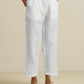 trueBrowns White Cotton Blend Co-ord Set - Swadesiicart