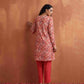 trueBrowns Beige Print Kurta Co-ord Set - Swadesiicart