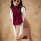 InWeave Women's Burgundy Faux Fur Neck Warmer - Swadesiicart