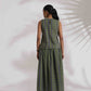 trueBrowns Grey Cotton Skirt Co-ord Set - Swadesiicart