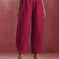 trueBrowns Magenta Cotton Kurta Co-ord set - Swadesiicart