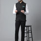 Even Apparels Men's Black Pure Wool Nehru Jacket | Swadesiicart