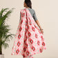 trueBrowns Maroon Grey Muslin Ikat Saree | Swadesiicart