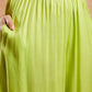 InWeave Women's Lime Green Solid Collar Neck Boho Top Bottom Set - Swadesiicart