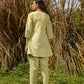 trueBrowns Green Cotton Embroidered Co-ord Set - Swadesiicart