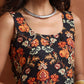 trueBrowns Black Print Straight Kurta Set | Swadesiicart