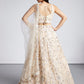 House of Panchhi Cream Net Sequins, Mirror And Thread Embroidery Lehenga Choli & Dupatta | Swadesiicart