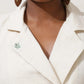 trueBrowns Off-White Cotton Linen Dress | Swadesiicart