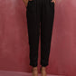 trueBrowns Black Modal Round Neck Kurta Co-ord Set - Swadesiicart