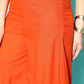 InWeave Women's Orange Red Gota Strappy Set With Multi Foil Muslin Dupatta - Swadesiicart