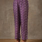 trueBrowns Purple White Lehariya Printed Silk Co-Ord Set - Swadesiicart