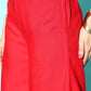 InWeave Women's Red Gota Strappy Set With Multi Foil Muslin Dupatta - Swadesiicart