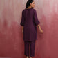 trueBrowns Purple Modal Kurta Co-ord Set - Swadesiicart