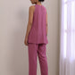 trueBrowns Onion Pink Dobby Sleeveless Short Co-Ord Set - Swadesiicart