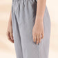 trueBrowns Blue Cotton Ikat Flared Kurta Pant Set | Swadesiicart